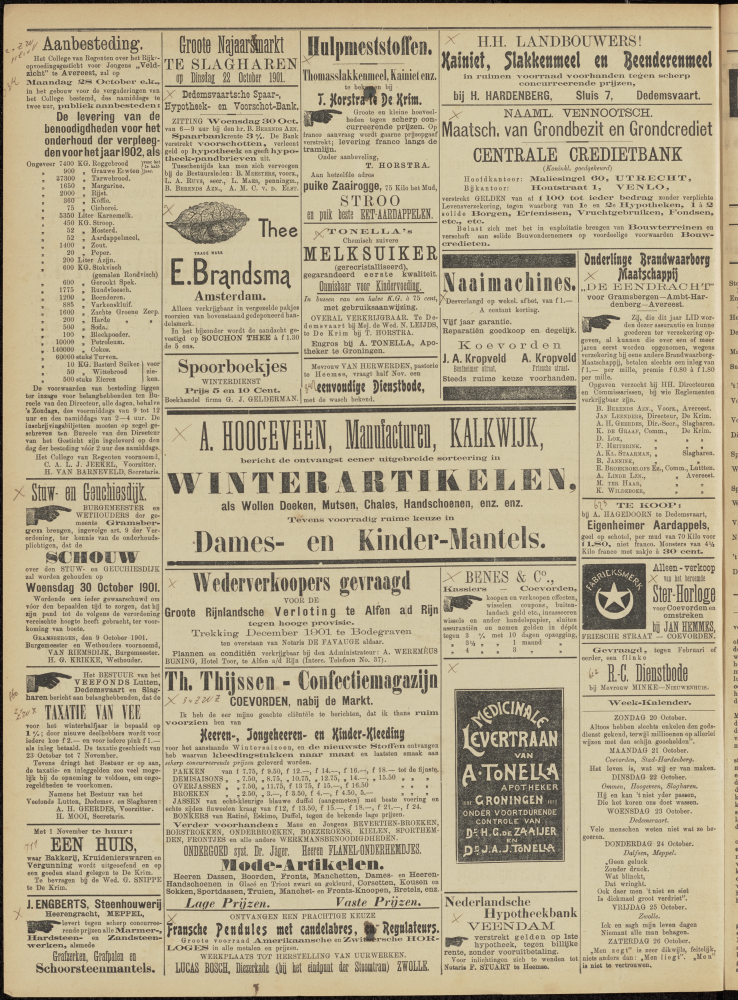 Bekijk detail van "Dedemsvaartsche Courant 19/10/1901 pagina 4 van 4<br xmlns:atlantis="urn:atlantis" />"