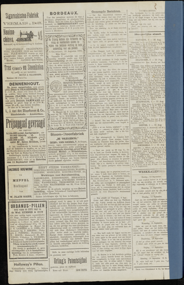 Bekijk detail van "Dedemsvaartsche Courant 13/9/1880 pagina 4 van 4<br xmlns:atlantis="urn:atlantis" />"