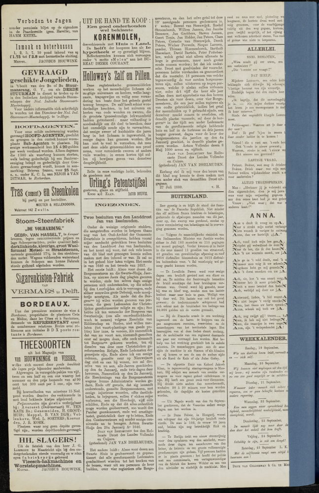 Bekijk detail van "Dedemsvaartsche Courant 18/9/1880 pagina 4 van 4<br xmlns:atlantis="urn:atlantis" />"