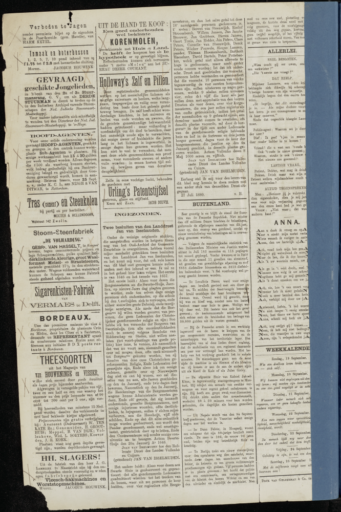 Bekijk detail van "Dedemsvaartsche Courant 20/9/1880 pagina 8 van 8<br xmlns:atlantis="urn:atlantis" />"