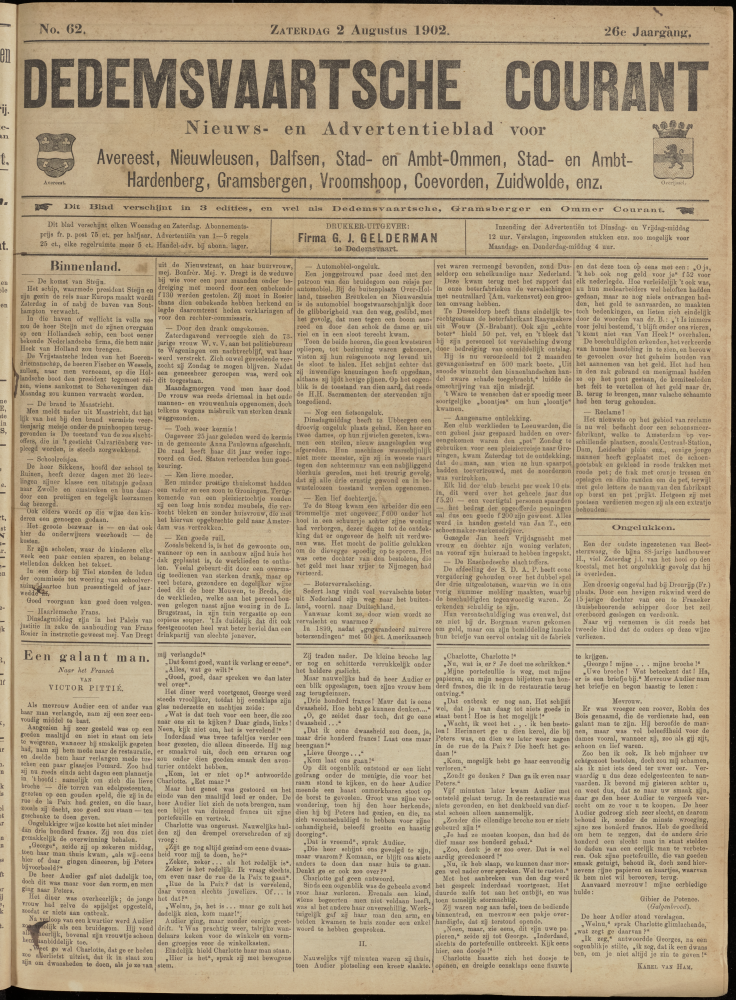 Bekijk detail van "Dedemsvaartsche Courant 2/8/1902 pagina 1 van 4<br xmlns:atlantis="urn:atlantis" />"