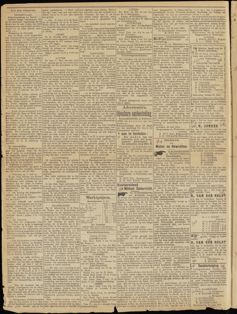 Bekijk detail van "Dedemsvaartsche Courant 27/6/1903 pagina 2 van 4<br xmlns:atlantis="urn:atlantis" />"