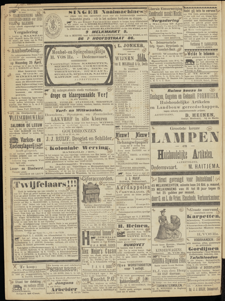 Bekijk detail van "Dedemsvaartsche Courant 23/4/1904 pagina 4 van 4<br xmlns:atlantis="urn:atlantis" />"