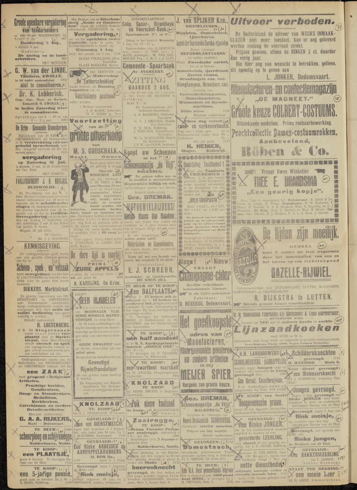 Bekijk detail van "Dedemsvaartsche Courant 31/7/1915 pagina 4 van 4<br xmlns:atlantis="urn:atlantis" />"