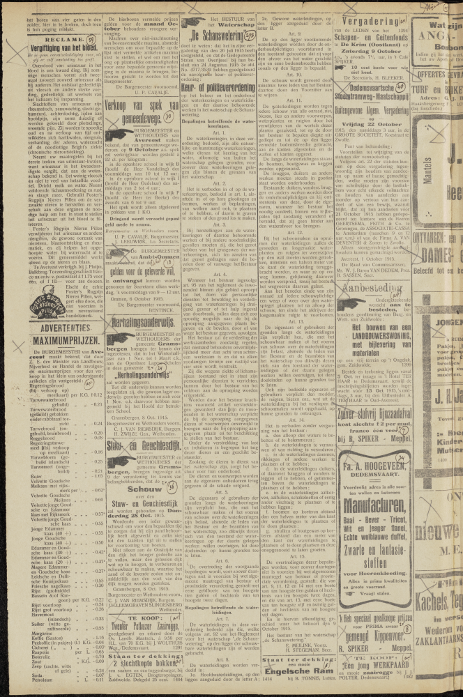 Bekijk detail van "Dedemsvaartsche Courant 9/10/1915 pagina 6 van 8<br xmlns:atlantis="urn:atlantis" />"