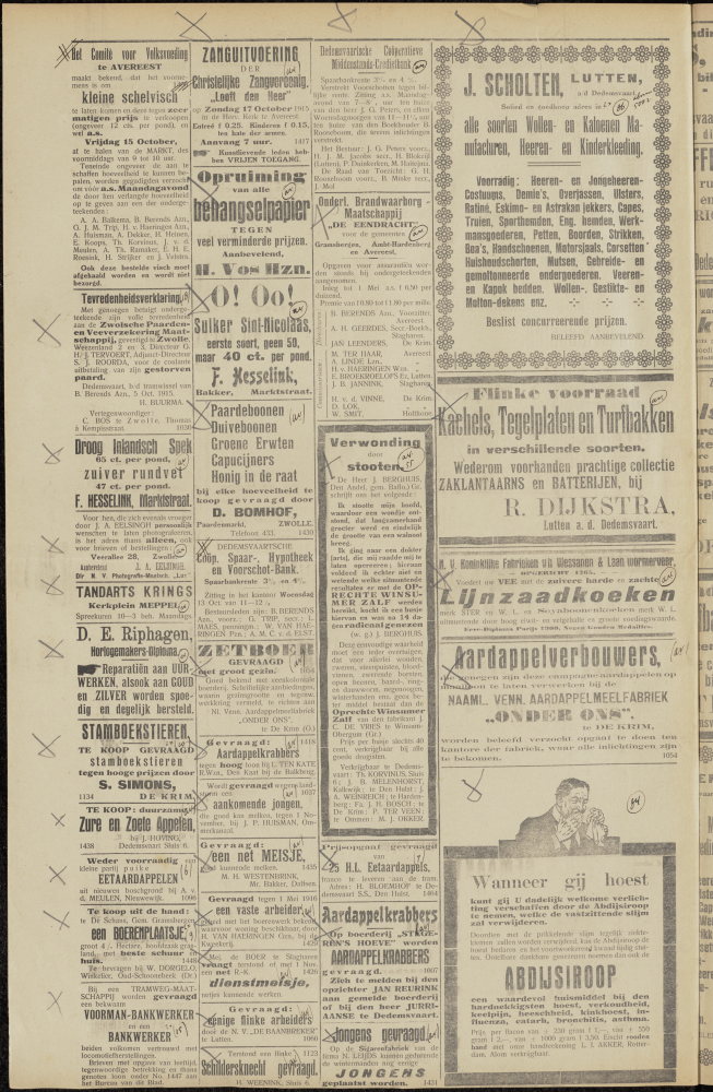 Bekijk detail van "Dedemsvaartsche Courant 16/10/1915 pagina 8 van 8<br xmlns:atlantis="urn:atlantis" />"