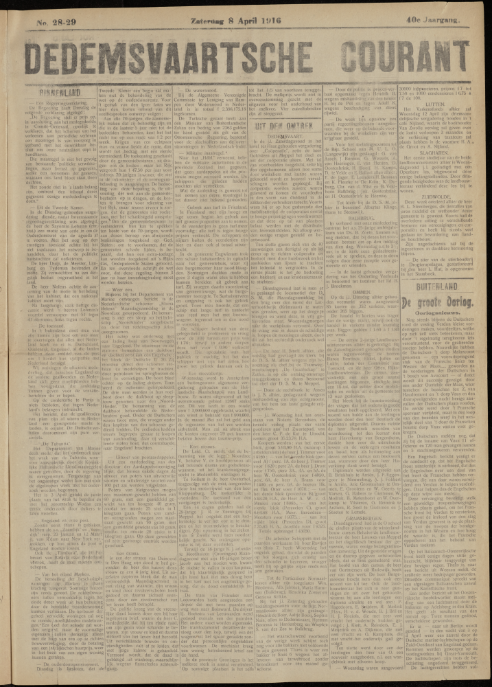 Bekijk detail van "Dedemsvaartsche Courant 8/4/1916 pagina 1 van 4<br xmlns:atlantis="urn:atlantis" />"