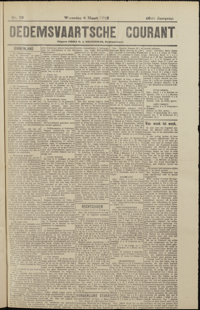Bekijk detail van "Dedemsvaartsche Courant 8/3/1922 pagina 1 van 4<br xmlns:atlantis="urn:atlantis" />"