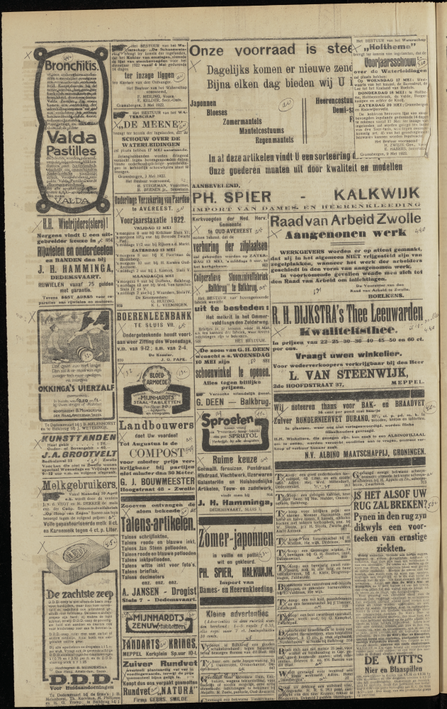 Bekijk detail van "Dedemsvaartsche Courant 10/5/1922 pagina 4 van 4<br xmlns:atlantis="urn:atlantis" />"