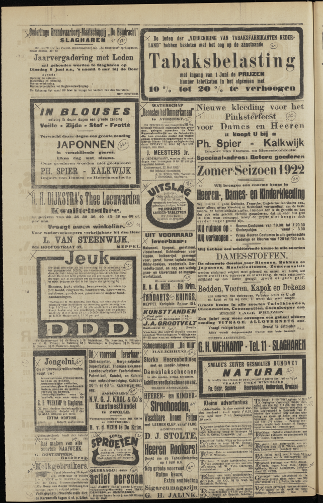 Bekijk detail van "Dedemsvaartsche Courant 31/5/1922 pagina 4 van 4<br xmlns:atlantis="urn:atlantis" />"