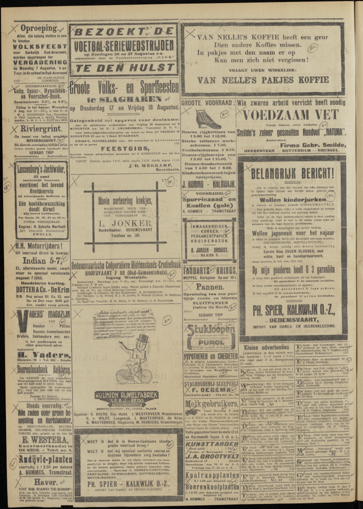 Bekijk detail van "Dedemsvaartsche Courant 5/8/1922 pagina 4 van 4<br xmlns:atlantis="urn:atlantis" />"