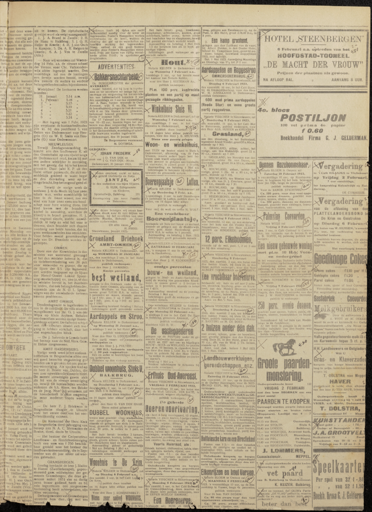 Bekijk detail van "Dedemsvaartsche Courant 31/1/1923 pagina <span class="highlight">3</span> van 4<br xmlns:atlantis="urn:atlantis" />"