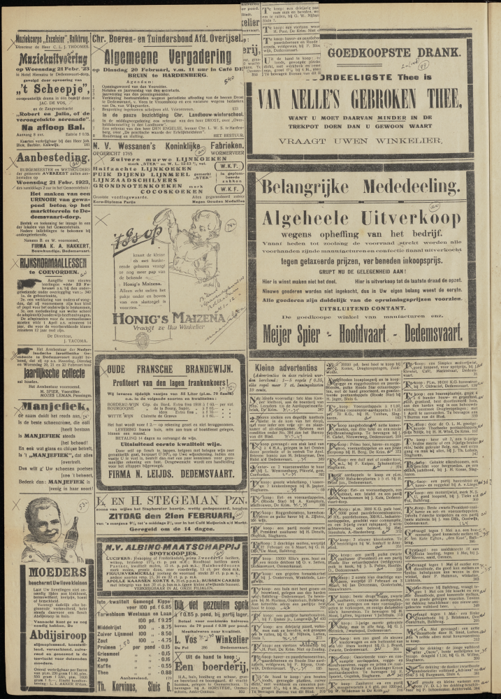 Bekijk detail van "Dedemsvaartsche Courant 17/2/1923 pagina 6 van 6<br xmlns:atlantis="urn:atlantis" />"