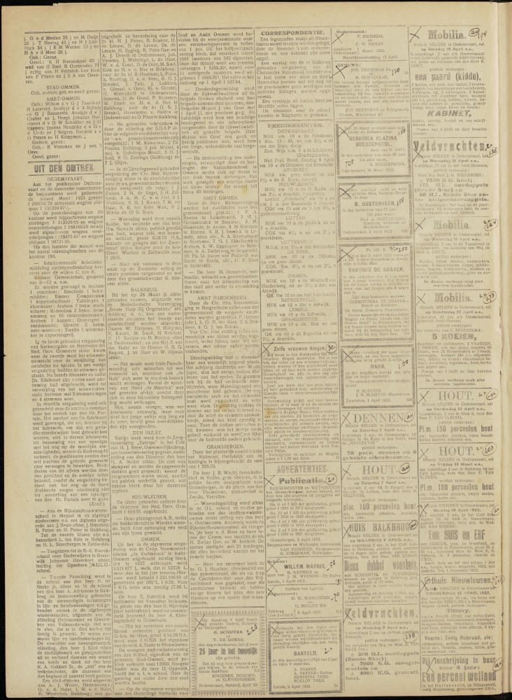 Bekijk detail van "Dedemsvaartsche Courant 7/4/1923 pagina 2 van 6<br xmlns:atlantis="urn:atlantis" />"