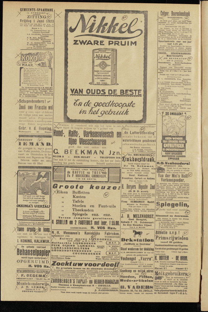 Bekijk detail van "Dedemsvaartsche Courant 26/5/1923 pagina 6 van 6<br xmlns:atlantis="urn:atlantis" />"