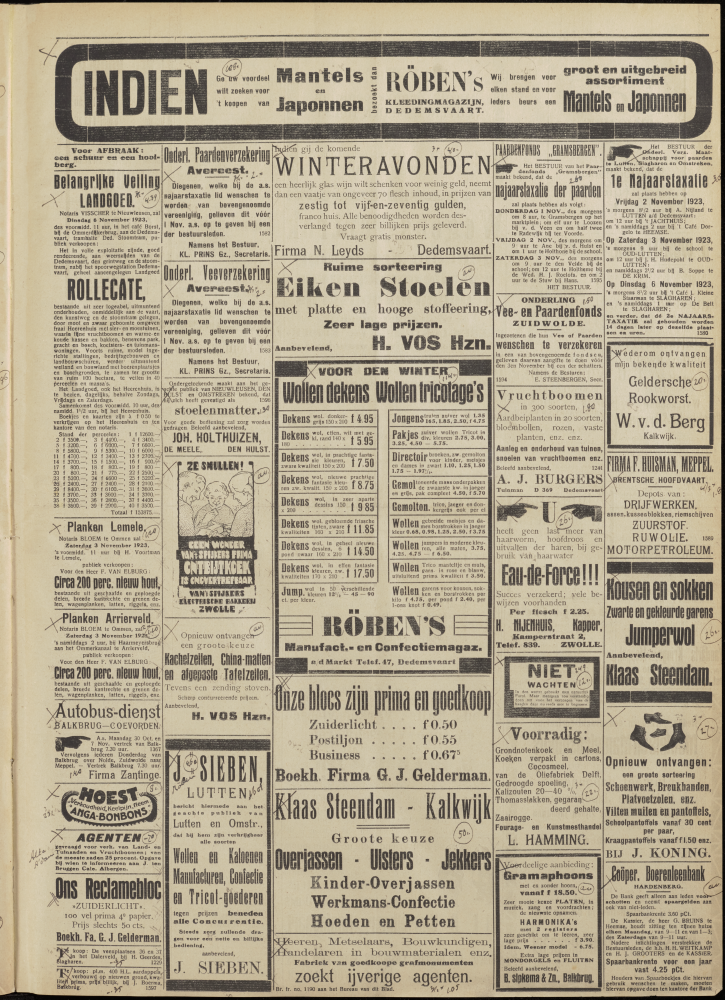 Bekijk detail van "Dedemsvaartsche Courant 27/10/1923 pagina 3 van 10<br xmlns:atlantis="urn:atlantis" />"