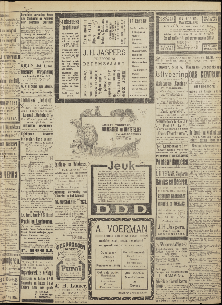 Bekijk detail van "Dedemsvaartsche Courant 14/11/1923 pagina 3 van 4<br xmlns:atlantis="urn:atlantis" />"