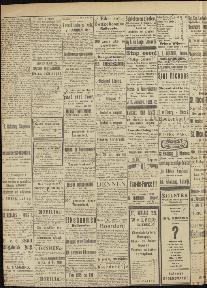 Bekijk detail van "Dedemsvaartsche Courant 1/12/1923 pagina 6 van 8<br xmlns:atlantis="urn:atlantis" />"