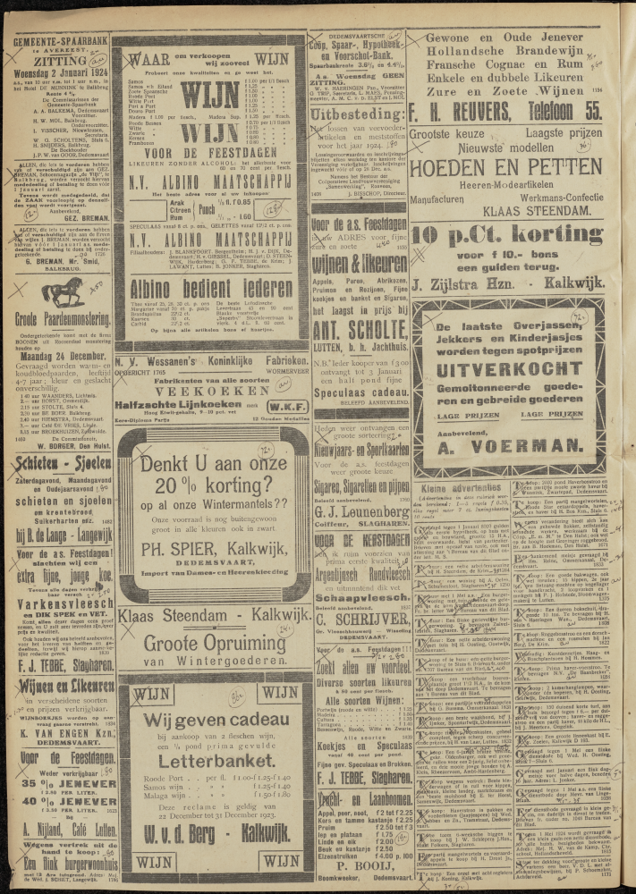 Bekijk detail van "Dedemsvaartsche Courant 22/12/1923 pagina 8 van 8<br xmlns:atlantis="urn:atlantis" />"