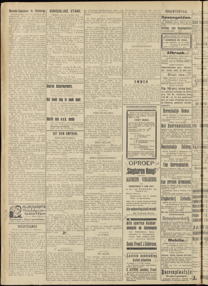 Bekijk detail van "Dedemsvaartsche Courant 1/6/1927 pagina 2 van 4<br xmlns:atlantis="urn:atlantis" />"