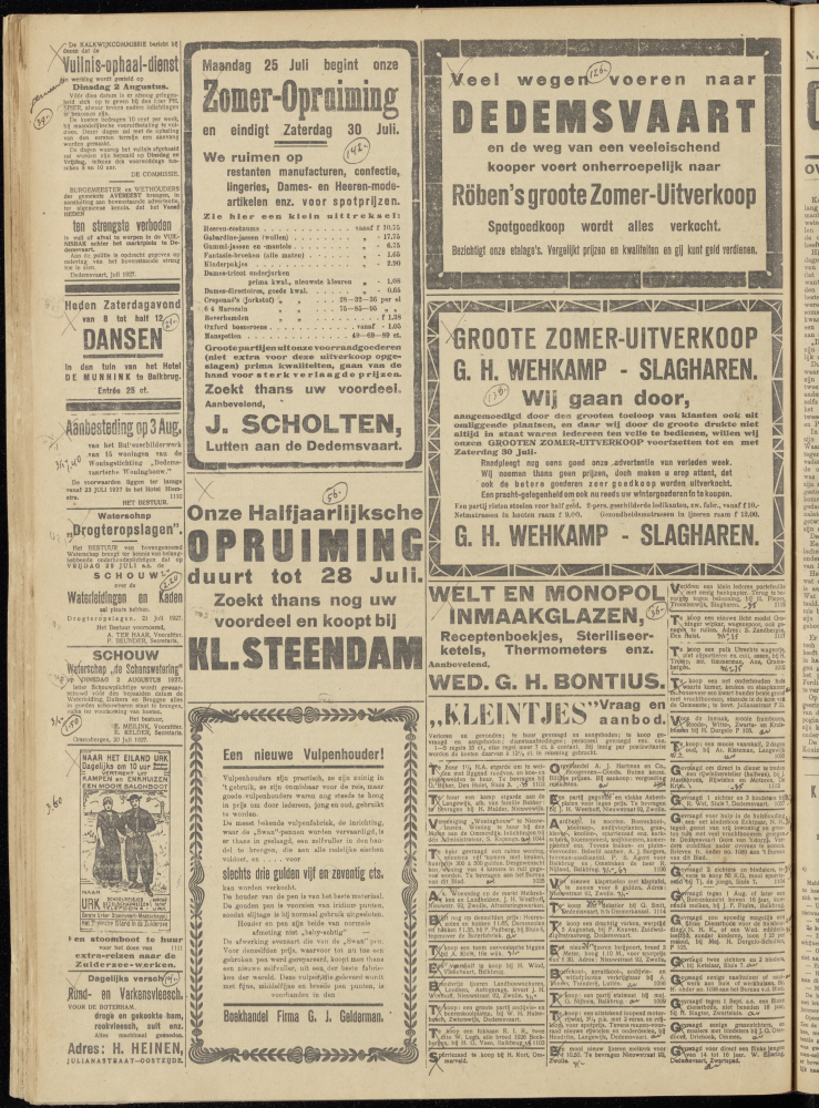 Bekijk detail van "Dedemsvaartsche Courant 23/7/1927 pagina 8 van 8<br xmlns:atlantis="urn:atlantis" />"