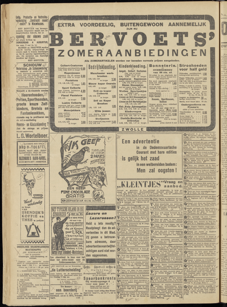 Bekijk detail van "Dedemsvaartsche Courant 30/7/1927 pagina 8 van 8<br xmlns:atlantis="urn:atlantis" />"