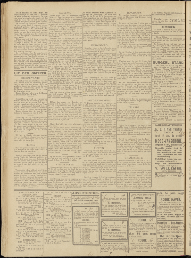 Bekijk detail van "Dedemsvaartsche Courant 13/8/1927 pagina 10 van 12<br xmlns:atlantis="urn:atlantis" />"