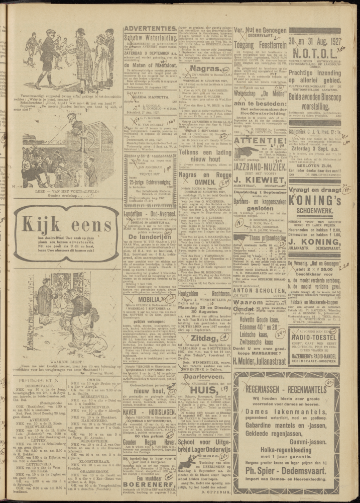 Bekijk detail van "Dedemsvaartsche Courant 27/8/1927 pagina 11 van 12<br xmlns:atlantis="urn:atlantis" />"