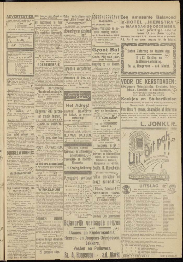 Bekijk detail van "Dedemsvaartsche Courant 24/12/1927 pagina 7 van 12<br xmlns:atlantis="urn:atlantis" />"