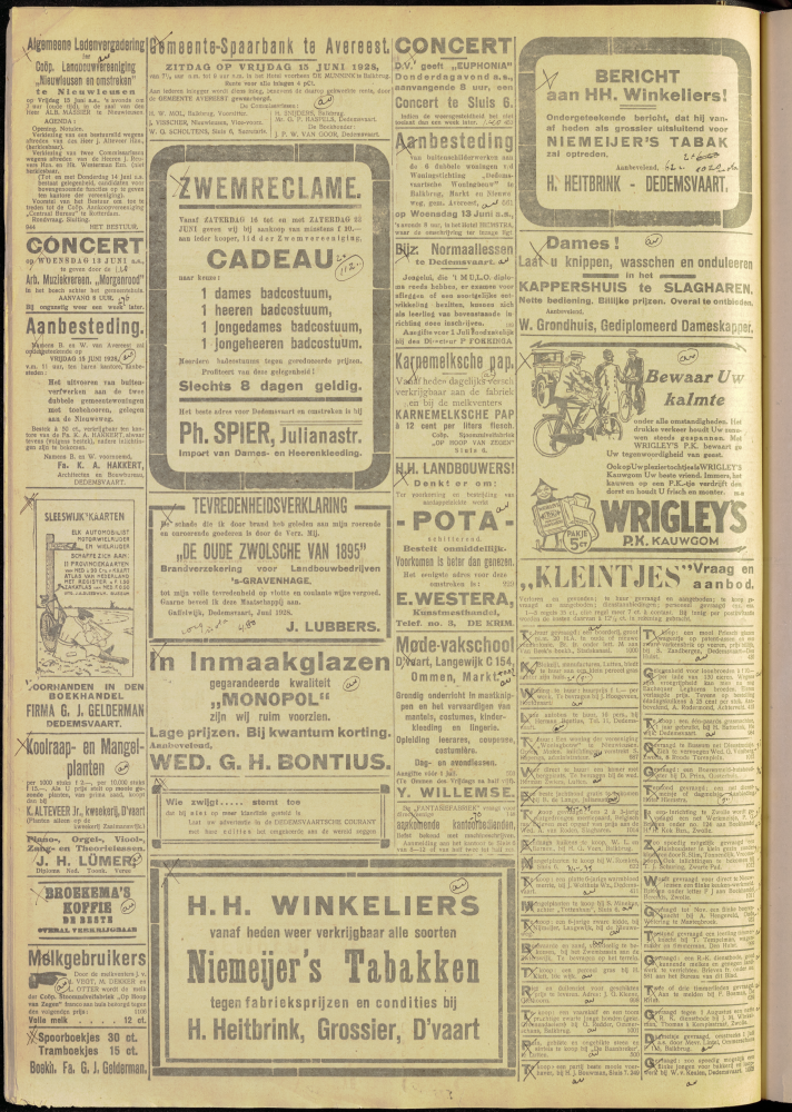 Bekijk detail van "Dedemsvaartsche Courant 13/6/1928 pagina 4 van 6<br xmlns:atlantis="urn:atlantis" />"