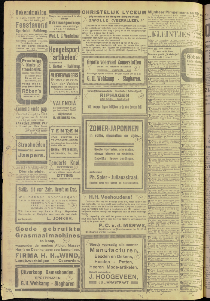 Bekijk detail van "Dedemsvaartsche Courant 1/6/1929 pagina 8 van 8<br xmlns:atlantis="urn:atlantis" />"