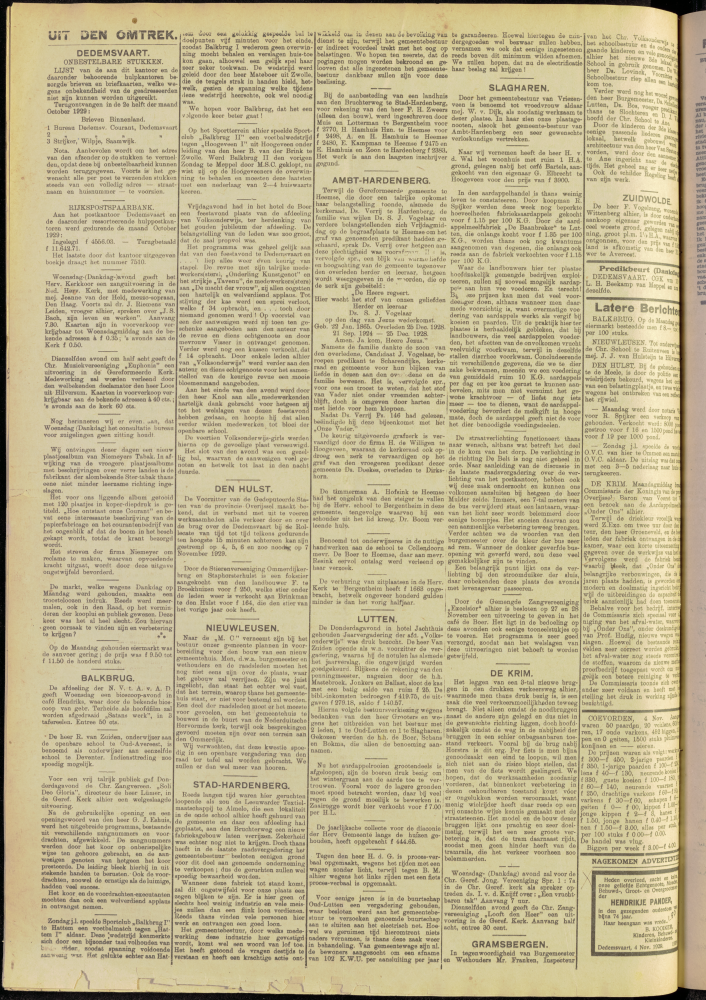 Bekijk detail van "Dedemsvaartsche Courant 6/11/1929 pagina 2 van 8<br xmlns:atlantis="urn:atlantis" />"