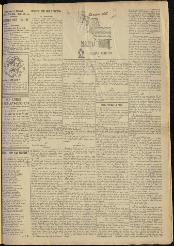 Bekijk detail van "Dedemsvaartsche Courant 23/11/1929 pagina 5 van 12<br xmlns:atlantis="urn:atlantis" />"