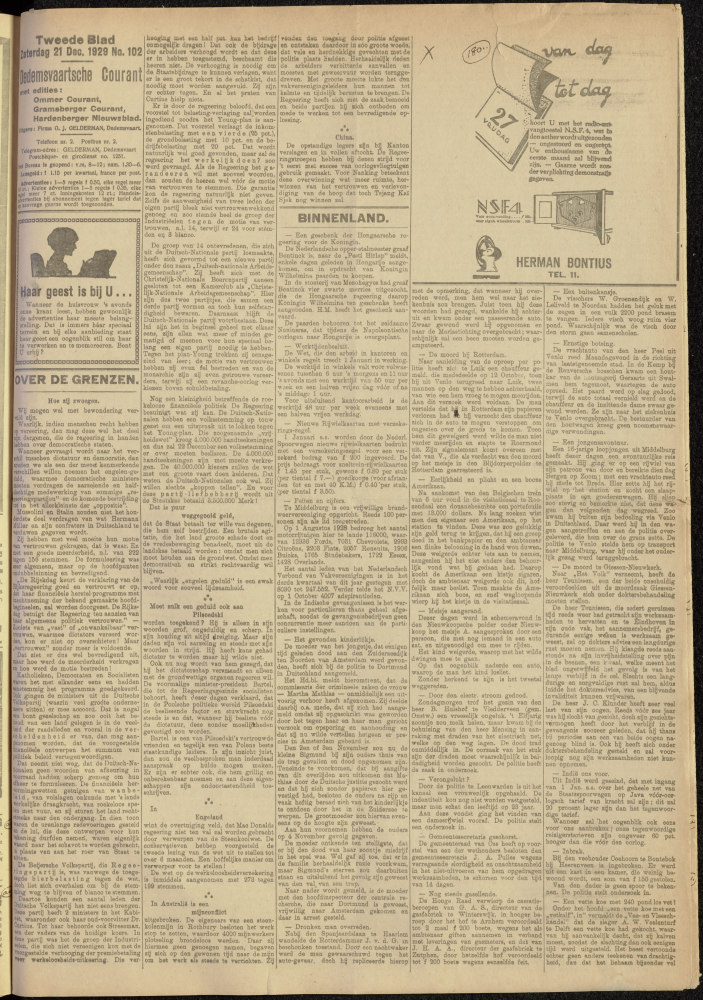 Bekijk detail van "Dedemsvaartsche Courant 21/12/1929 pagina 5 van 12<br xmlns:atlantis="urn:atlantis" />"