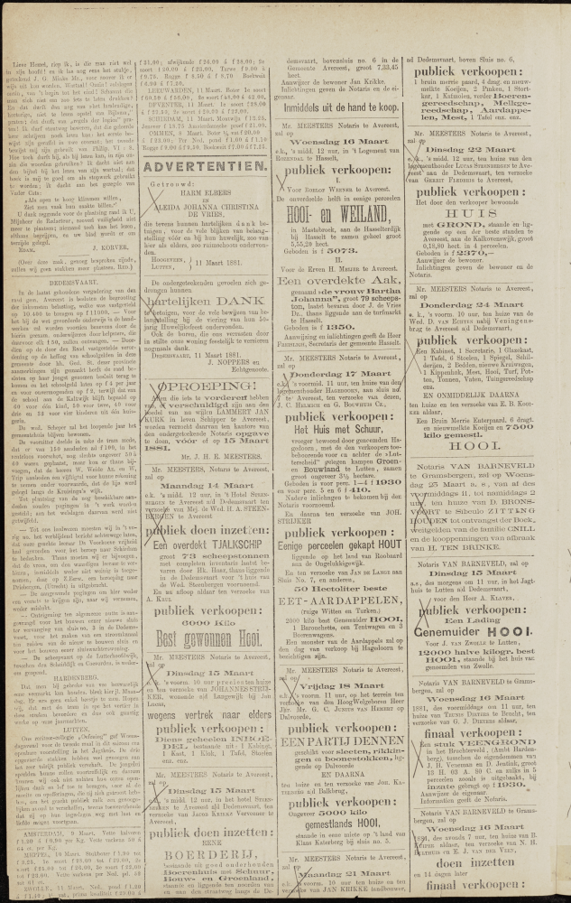 Bekijk detail van "Dedemsvaartsche Courant 12/3/1881 pagina 2 van 4<br xmlns:atlantis="urn:atlantis" />"