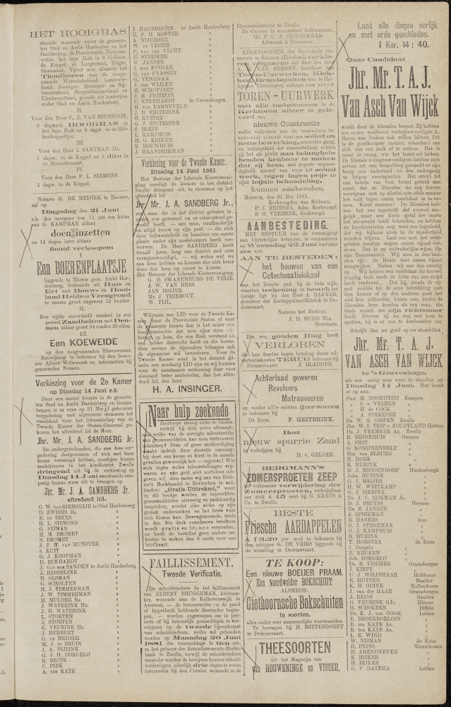 Bekijk detail van "Dedemsvaartsche Courant 11/6/1881 pagina 3 van <span class="highlight">4</span><br xmlns:atlantis="urn:atlantis" />"