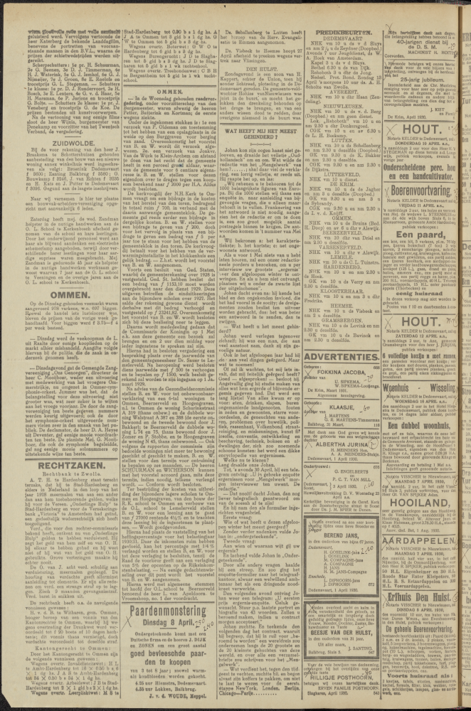 Bekijk detail van "Dedemsvaartsche Courant 5/4/1930 pagina 10 van 12<br xmlns:atlantis="urn:atlantis" />"