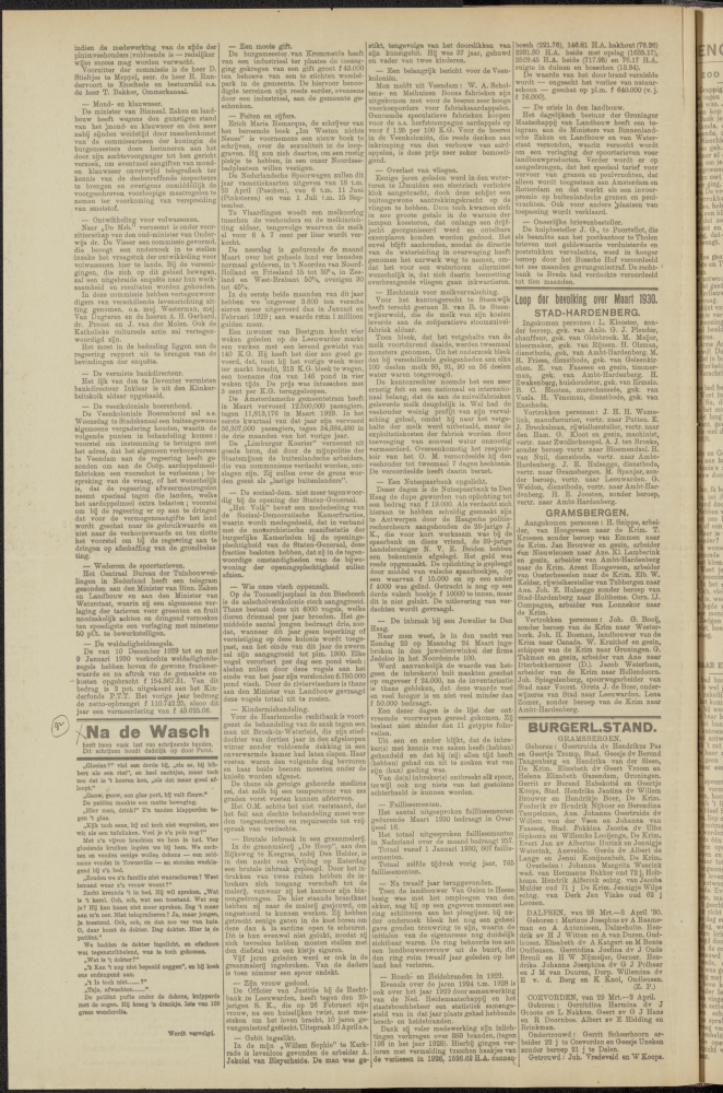 Bekijk detail van "Dedemsvaartsche Courant 9/4/1930 pagina 6 van 8<br xmlns:atlantis="urn:atlantis" />"