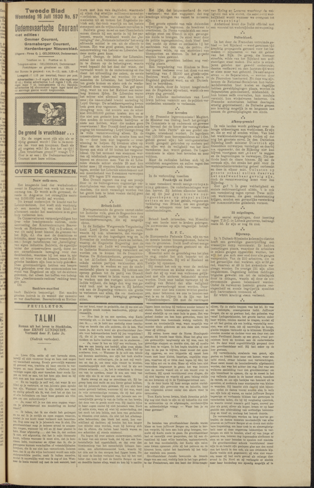 Bekijk detail van "Dedemsvaartsche Courant 16/7/1930 pagina 7 van 8<br xmlns:atlantis="urn:atlantis" />"