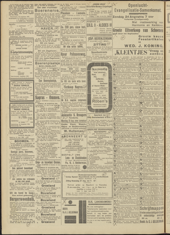 Bekijk detail van "Dedemsvaartsche Courant 23/8/1930 pagina 8 van 8<br xmlns:atlantis="urn:atlantis" />"