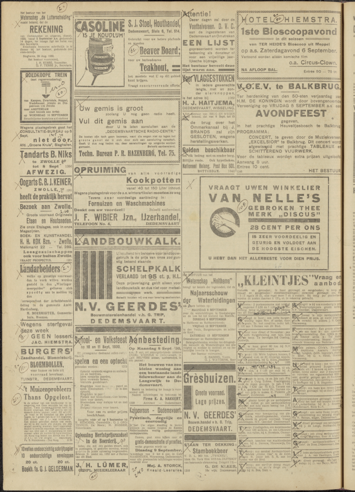 Bekijk detail van "Dedemsvaartsche Courant 3/9/1930 pagina 4 van 8<br xmlns:atlantis="urn:atlantis" />"