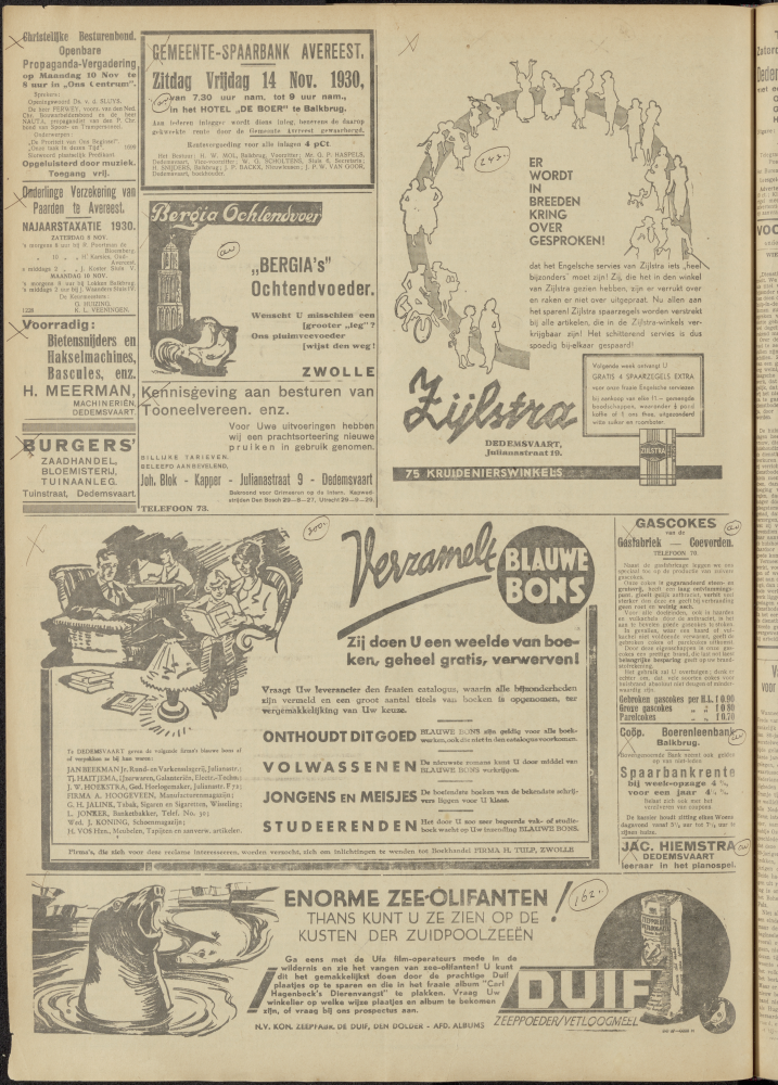 Bekijk detail van "Dedemsvaartsche Courant 8/11/1930 pagina 4 van 12<br xmlns:atlantis="urn:atlantis" />"