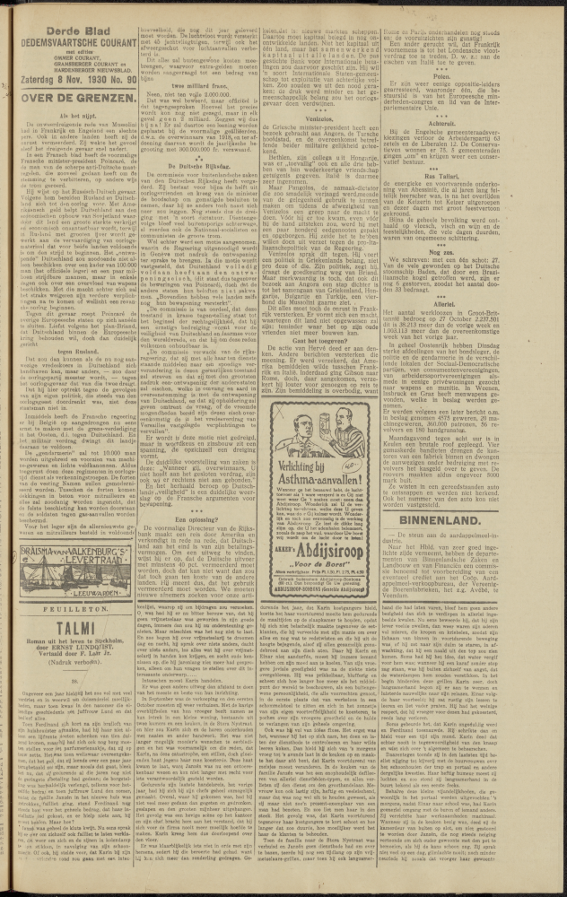Bekijk detail van "Dedemsvaartsche Courant 8/11/1930 pagina 9 van 12<br xmlns:atlantis="urn:atlantis" />"