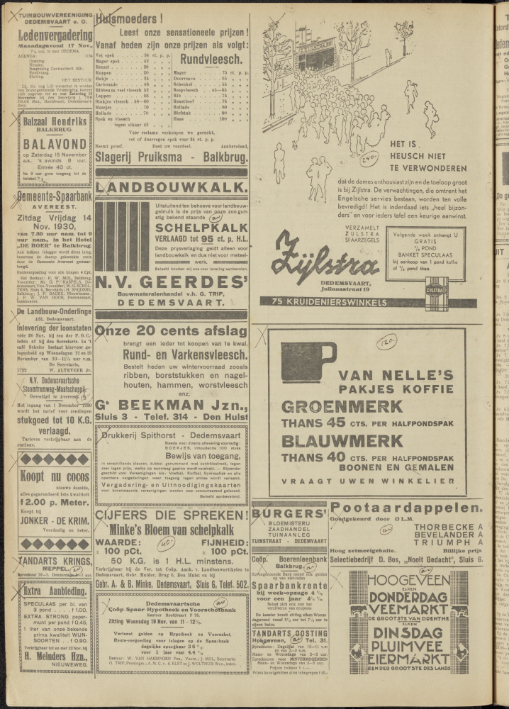 Bekijk detail van "Dedemsvaartsche Courant 15/11/1930 pagina 4 van 10<br xmlns:atlantis="urn:atlantis" />"