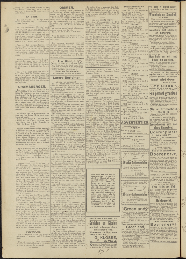 Bekijk detail van "Dedemsvaartsche Courant 15/11/1930 pagina 6 van 10<br xmlns:atlantis="urn:atlantis" />"