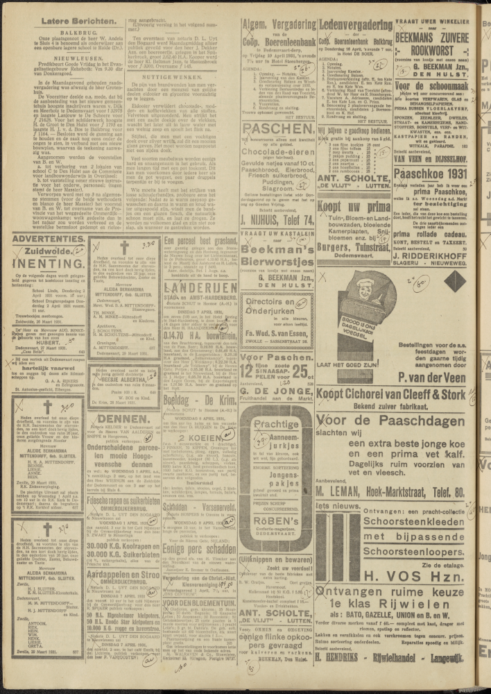 Bekijk detail van "Dedemsvaartsche Courant 1/4/1931 pagina 6 van 8<br xmlns:atlantis="urn:atlantis" />"