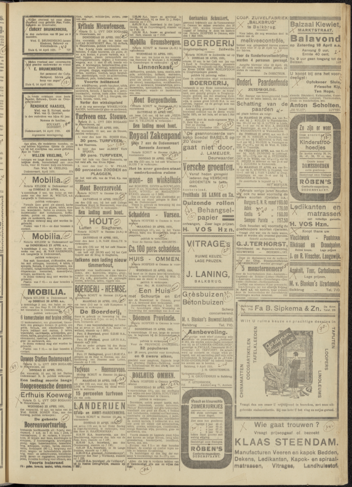 Bekijk detail van "Dedemsvaartsche Courant 18/4/1931 pagina 7 van 10<br xmlns:atlantis="urn:atlantis" />"