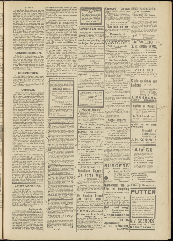 Bekijk detail van "Dedemsvaartsche Courant 12/8/1931 pagina 3 van 8<br xmlns:atlantis="urn:atlantis" />"