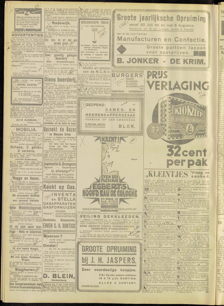 Bekijk detail van "Dedemsvaartsche Courant 3/8/1932 pagina 4 van 4<br xmlns:atlantis="urn:atlantis" />"