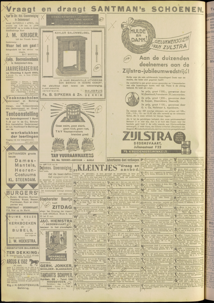 Bekijk detail van "Dedemsvaartsche Courant 1/4/1933 pagina 4 van 12<br xmlns:atlantis="urn:atlantis" />"